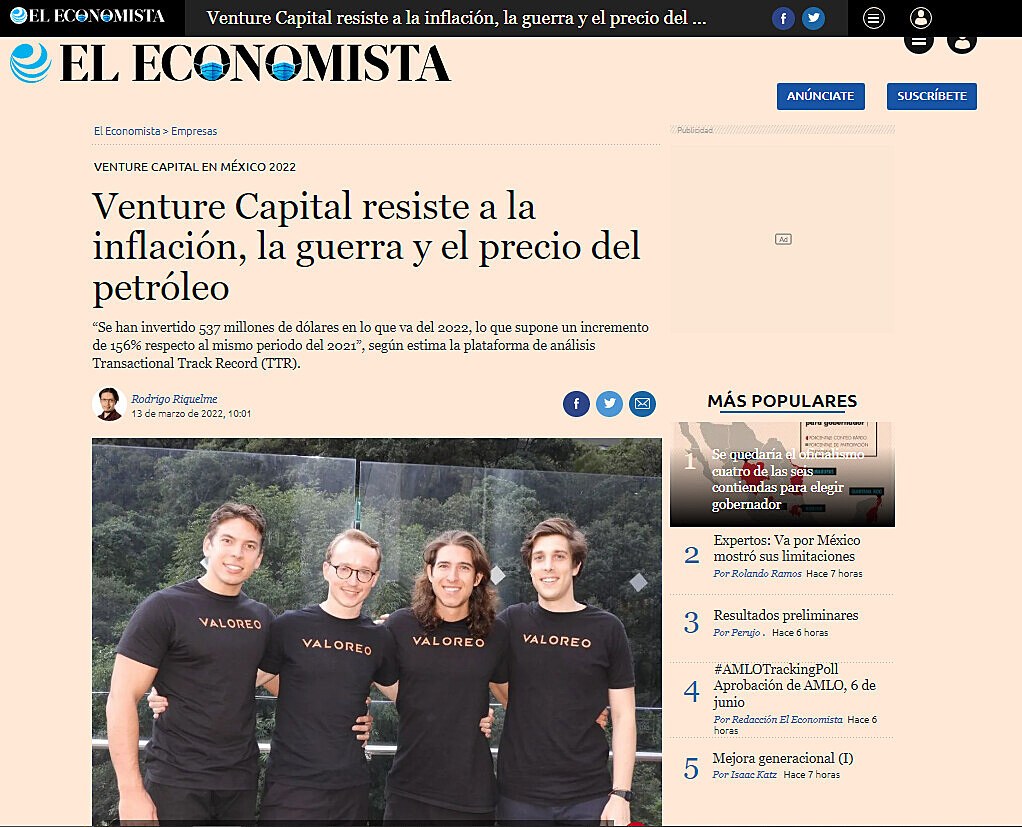 Venture Capital resiste a la inflacin, la guerra y el precio del petrleo
